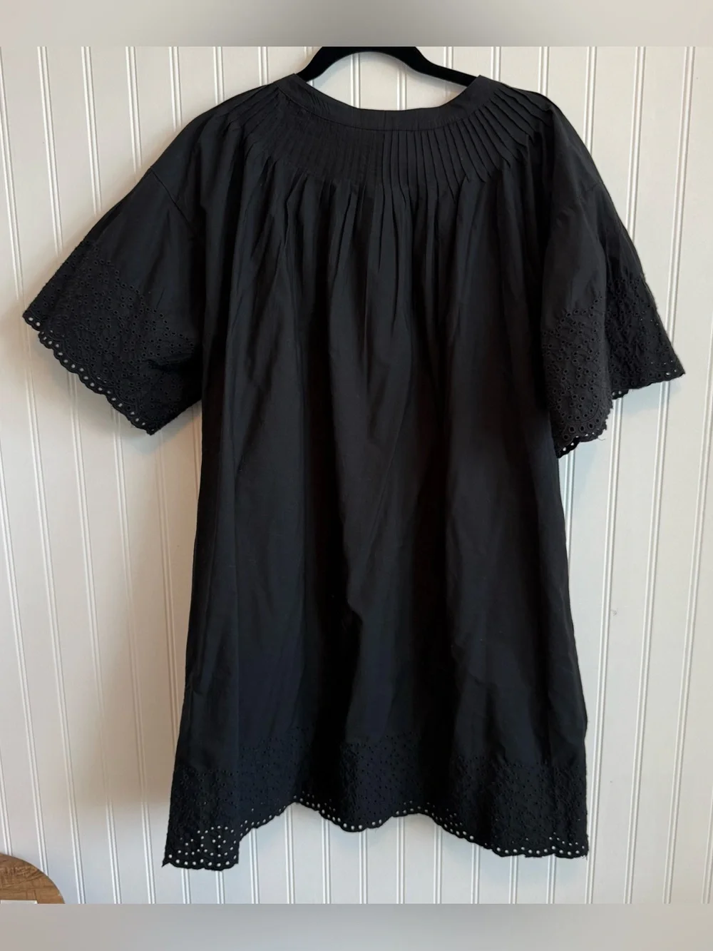 J. Crew NWT Jolie Dress in Eyelet Cotton Poplin in Black